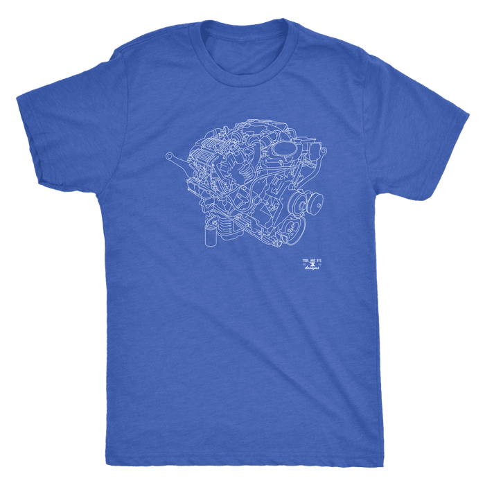 Ford PowerStroke Diesel Engine Blueprint Series T-shirt