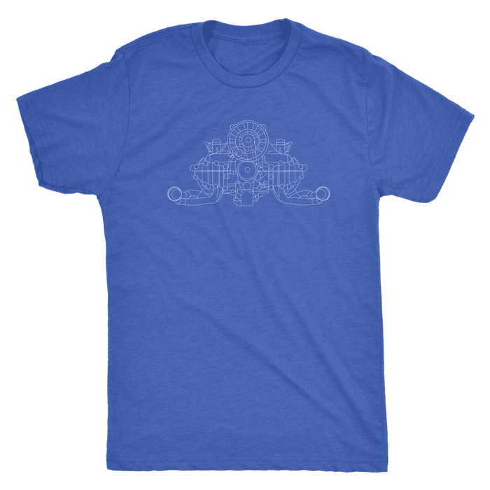 Engine Blueprint Series  Air Cooled Engine Blueprint Illustration Series t-shirt