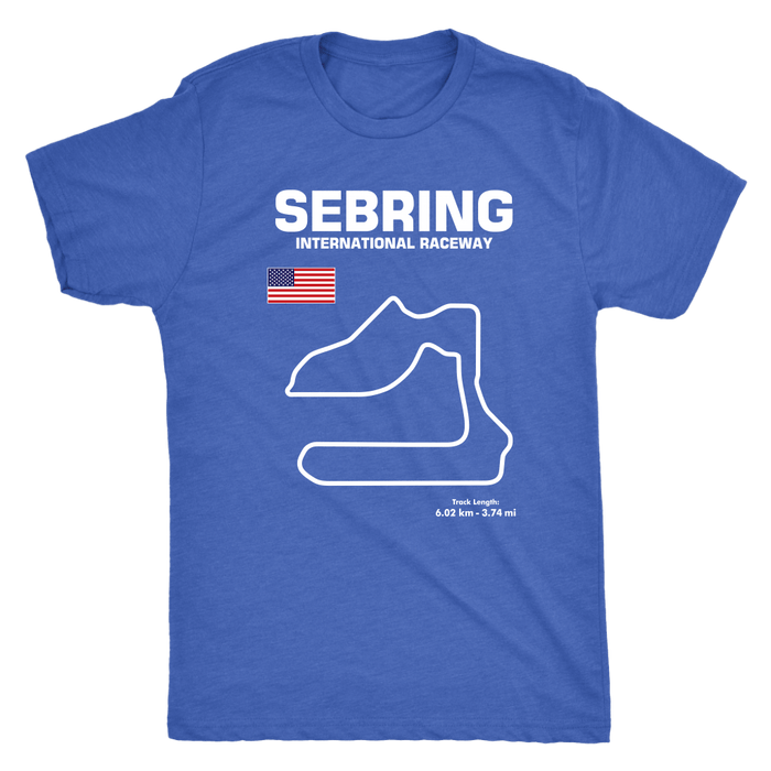 Sebring International Circuit Track Outline Series Version 2 T-shirt and Hoodie