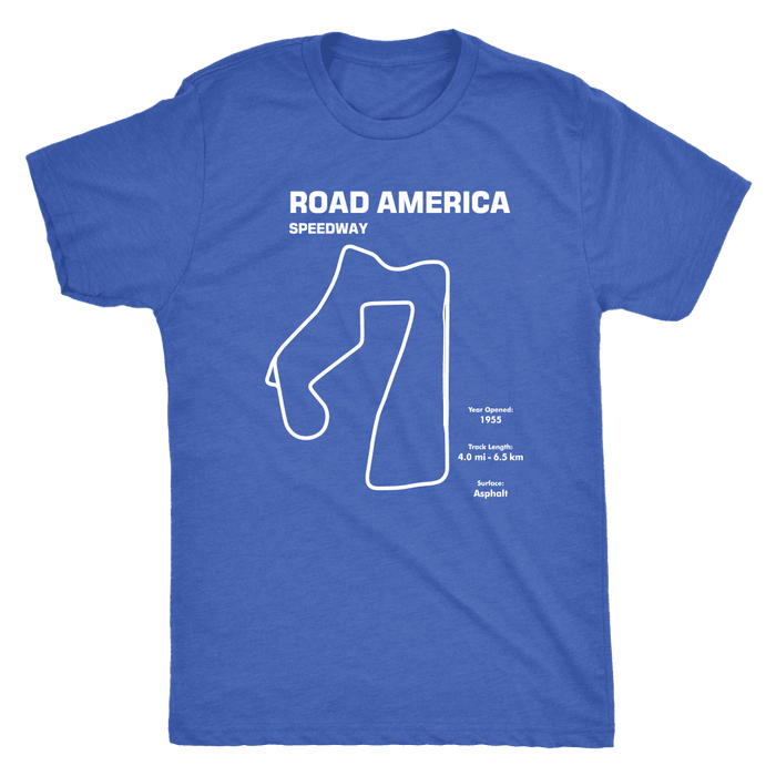 Road America Speedway Race Track Outline Series T-shirt