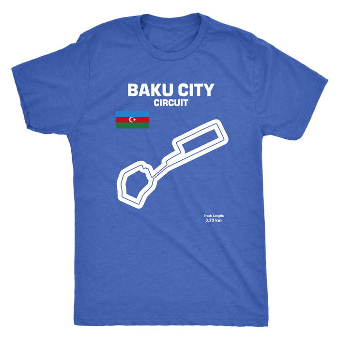 Baku City Circuit Track Outline Series T-shirt and Hoodie