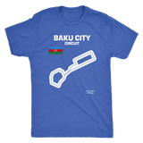 Baku City Circuit Track Outline Series T-shirt and Hoodie
