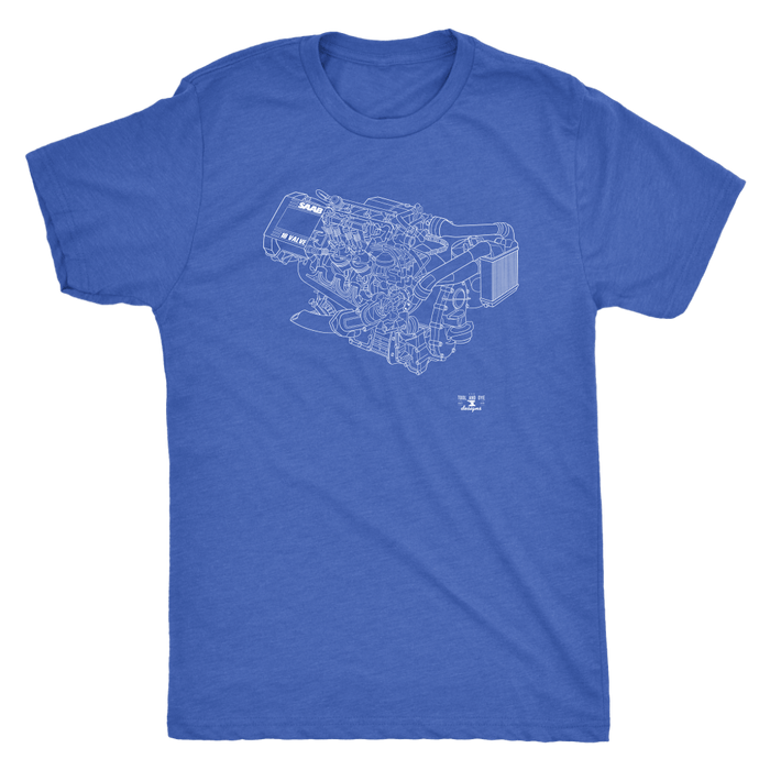 Saab 16v Engine Blueprint Series T-shirt and Hoodie