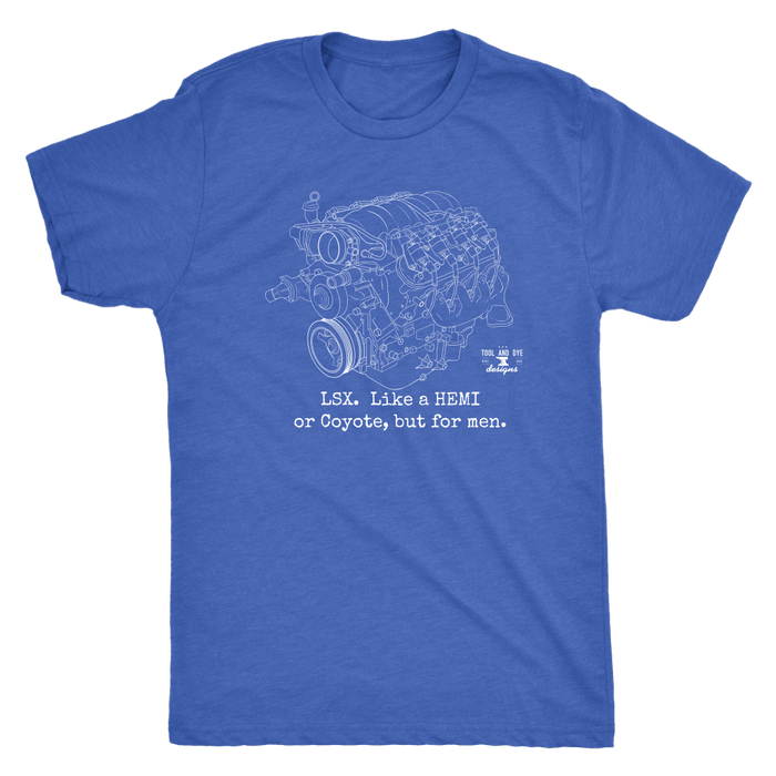 Engine Blueprint Series LSX like a HEMI or Coyote but for men t-shirt or hoodie