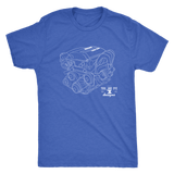 Nissan SR20DET Engine Blueprint Illustration Series T-shirt mens and womens