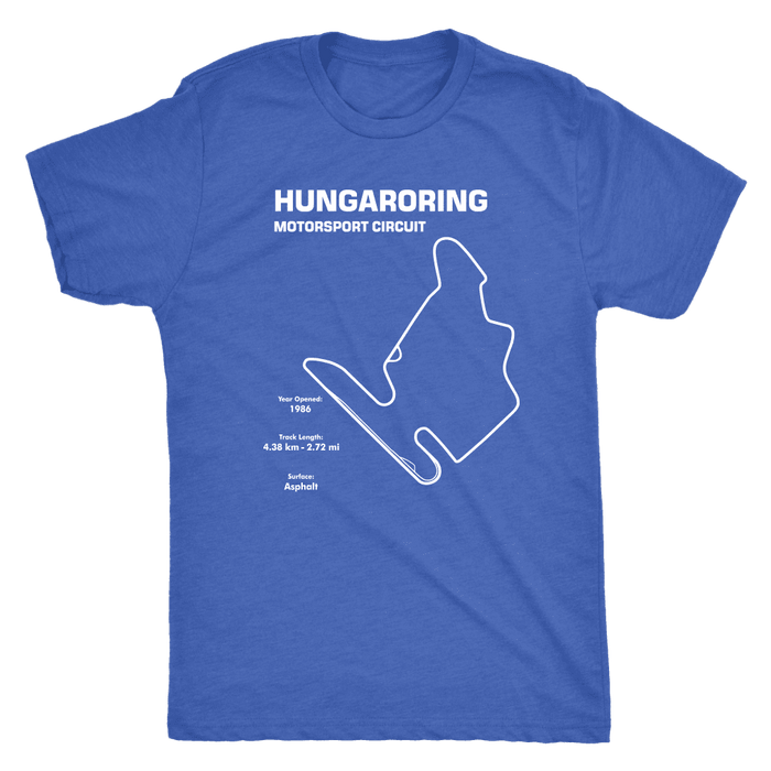 Hungaroring Motorsport Circuit Race Track Outline Series T-shirt