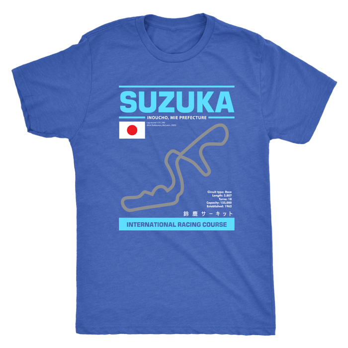 Suzuka International Racing Course Race Track Outline Series T-shirt Ver. 2