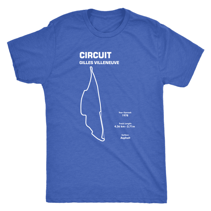 Circuit Gilles Villeneuve Track Outline T-shirt