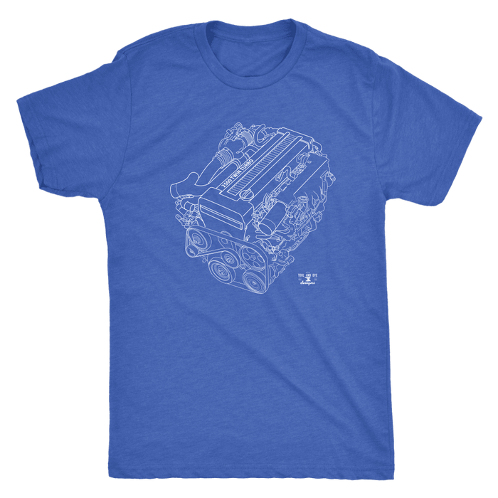 Toyota 1JZ Twin Turbo Blueprint Engine Illustration T-shirt and hoodie