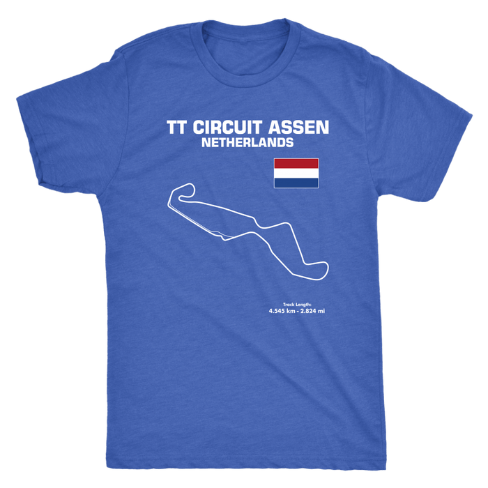 TT Circuit Assen Netherlands Race Track Outline Series T-shirt or Hoodie