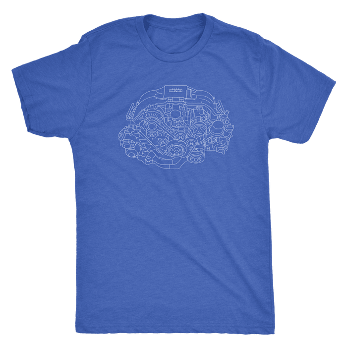 Japanese Car FA20 BRZ Engine Blueprint Illustration T-shirt