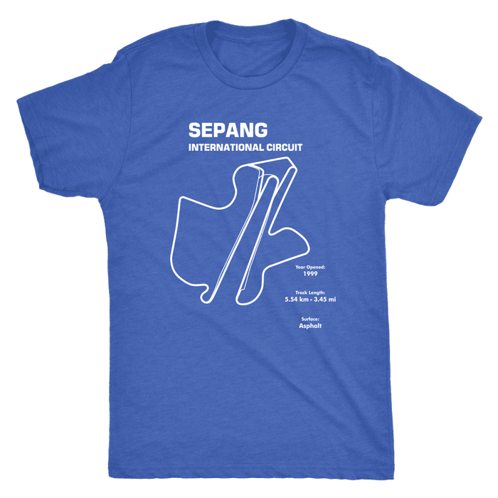 Sepang Malaysian International Circuit Race Track Outline Series T-shirt