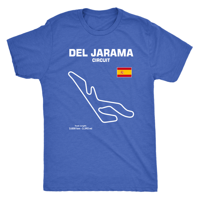 Del Jarama Circuit Spain Race Track Outline Series T-shirt or Hoodie