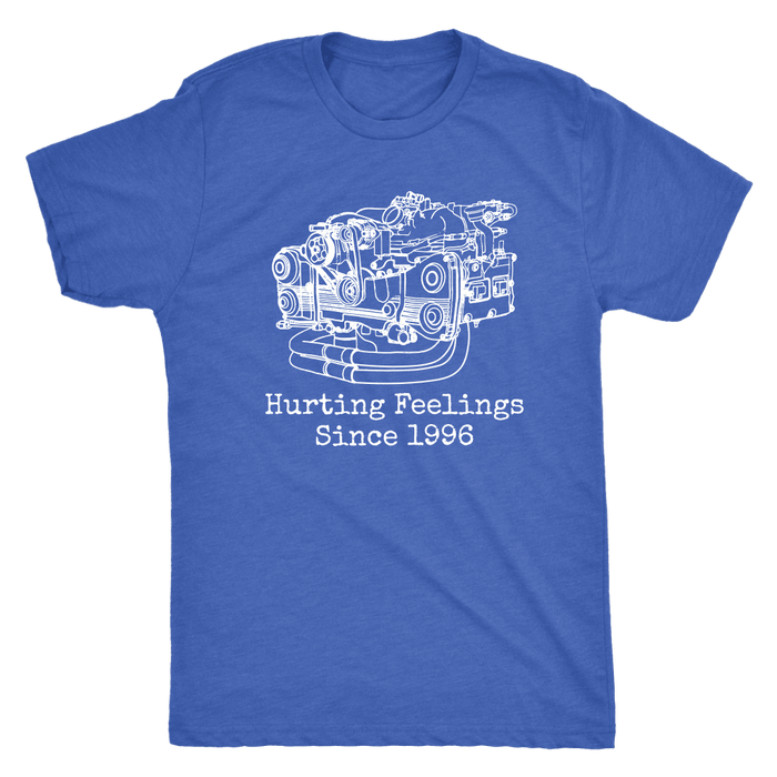 Japanese Car EJ257 Engine Blueprint Illustration Shirt Hurting Feelings since 1996