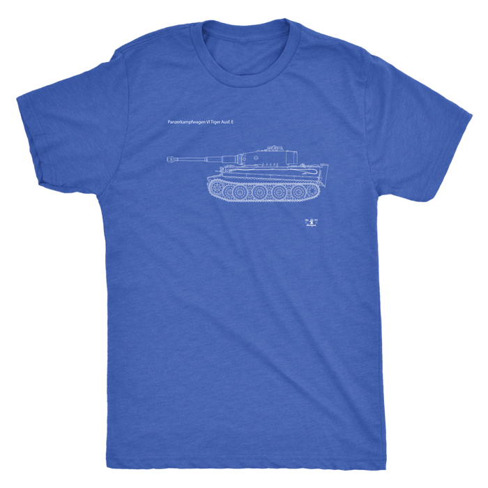 Tank Blueprint Tiger 1 Panzerkampfwagen VI Tiger Ausf. E T-shirt and Hoodie