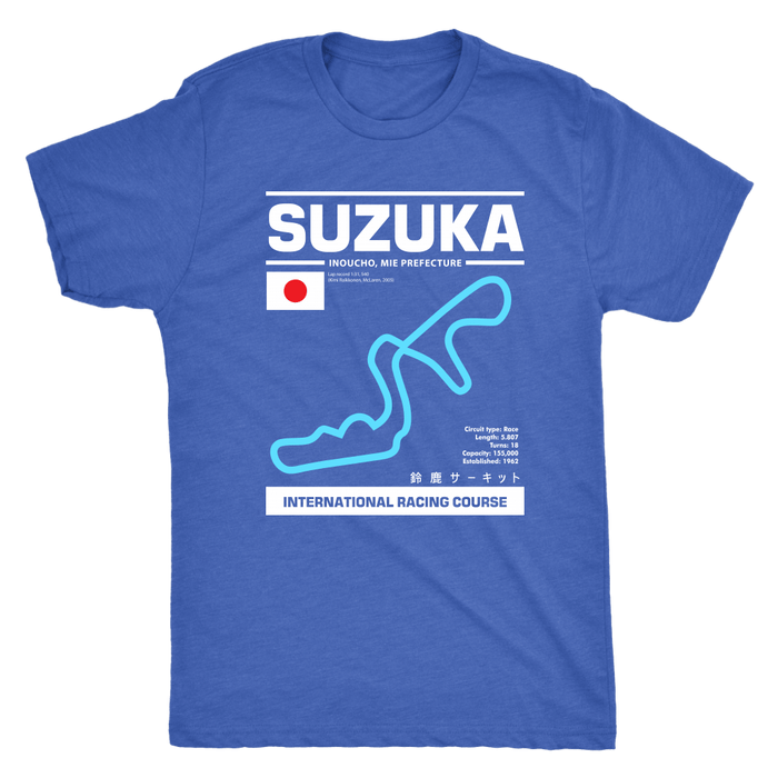 Suzuka International Racing Course Race Track Outline Series T-shirt Ver. 3