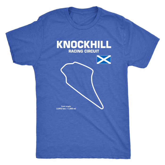 Knockhill Racing Circuit Scotland Racetrack Outline Series T-shirt and Hoodie