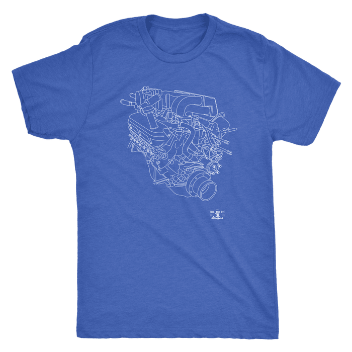 Ford 302 Boss V8 Engine Blueprint Illustration Series T-shirt