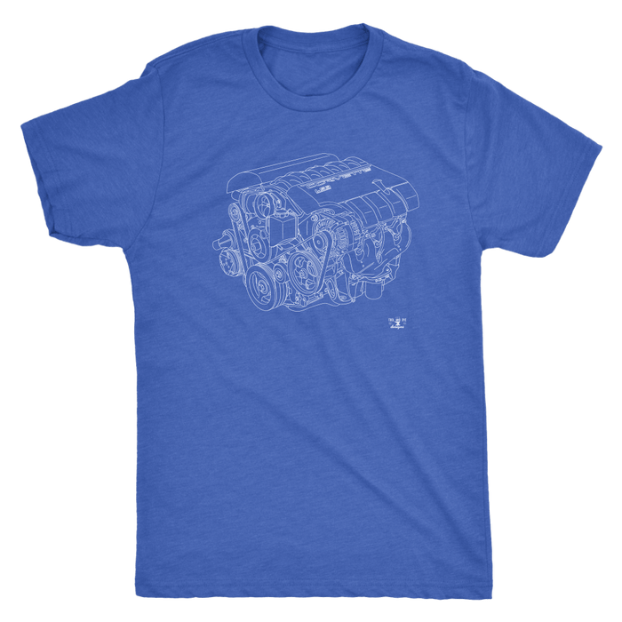 Engine Blueprint Series LS3 Corvette V8 T-shirt and Hoodie