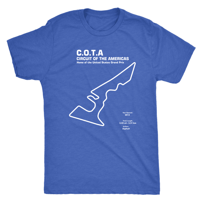 Circuit of the America's COTA Race Track Outline Series T-shirt