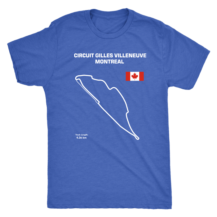 Gilles Villeneuve Montreal Circuit Track Outline shirt version 2