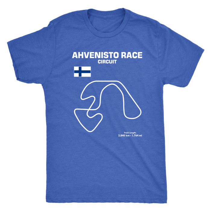 Ahvenisto Race Circuit Finland Track Outline Series T-shirt and Hoodie