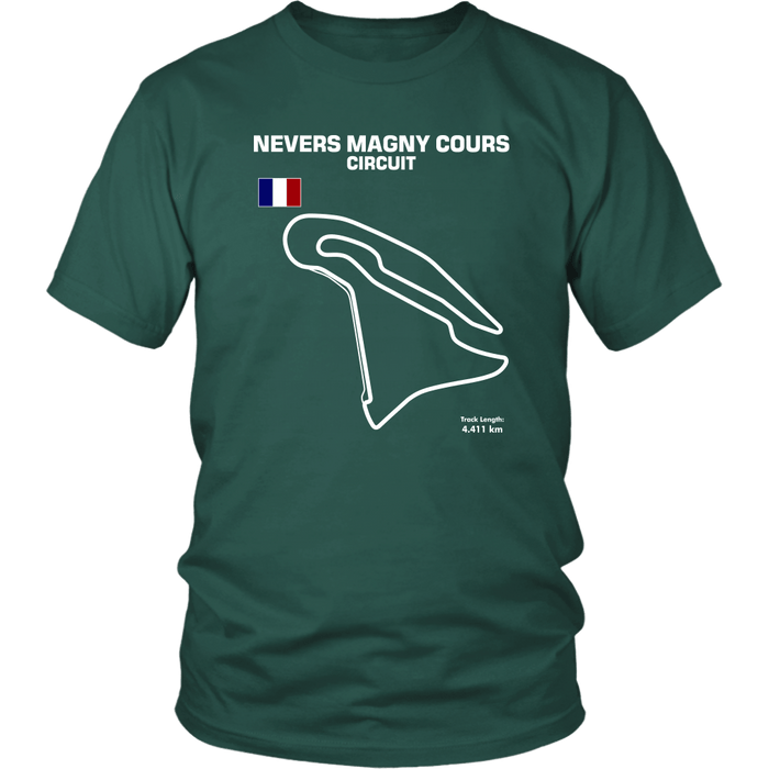 Circuit de Nevers Magny Cours Version 2 Track Outline Shirt and Hoodie