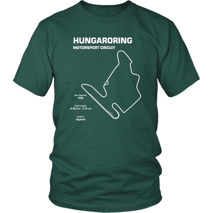 Hungaroring Motorsport Circuit Race Track Outline Series T-shirt