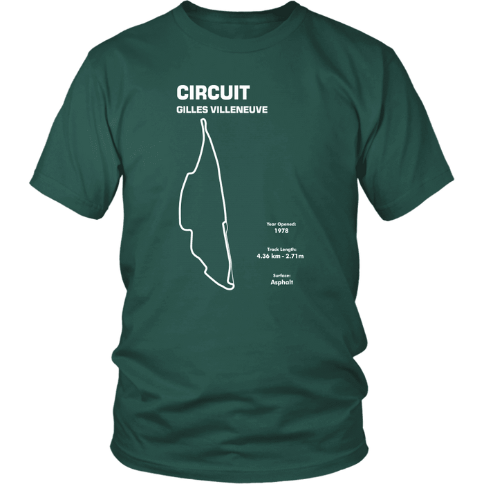 Circuit Gilles Villeneuve Track Outline T-shirt