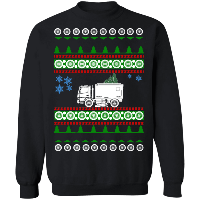 Street sweeper truck ugly christmas sweater sweatshirt