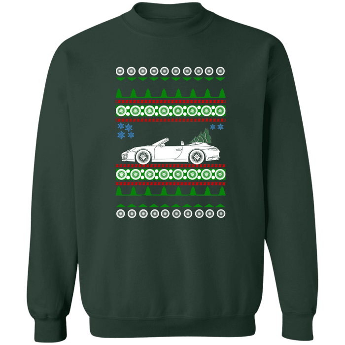 German Car 991 Convertible Ugly Christmas Sweater Sweatshirt