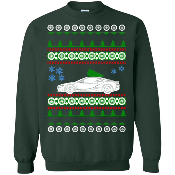 Electric Car BMW i8 Ugly Christmas Sweater sweatshirt