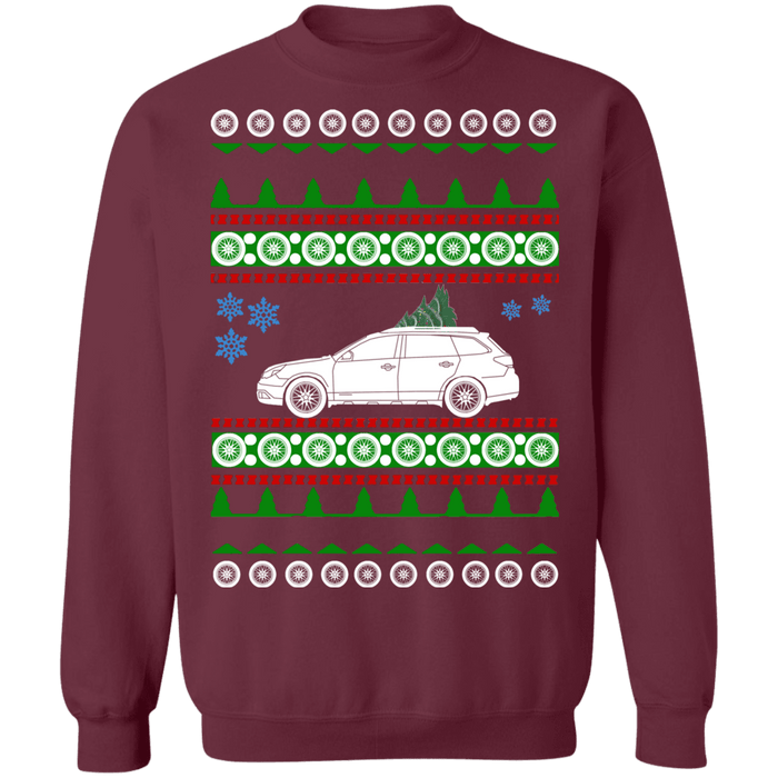 Japanese Car Outback Wagon 4th gen ugly christmas sweater 2012