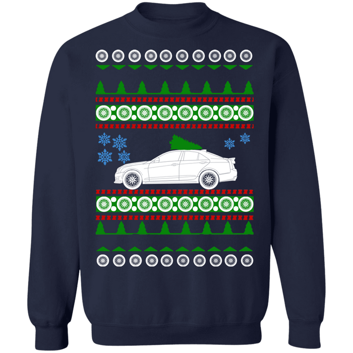 Car Ugly Christmas Sweater Cadillac ATS-V 2016 sweatshirt