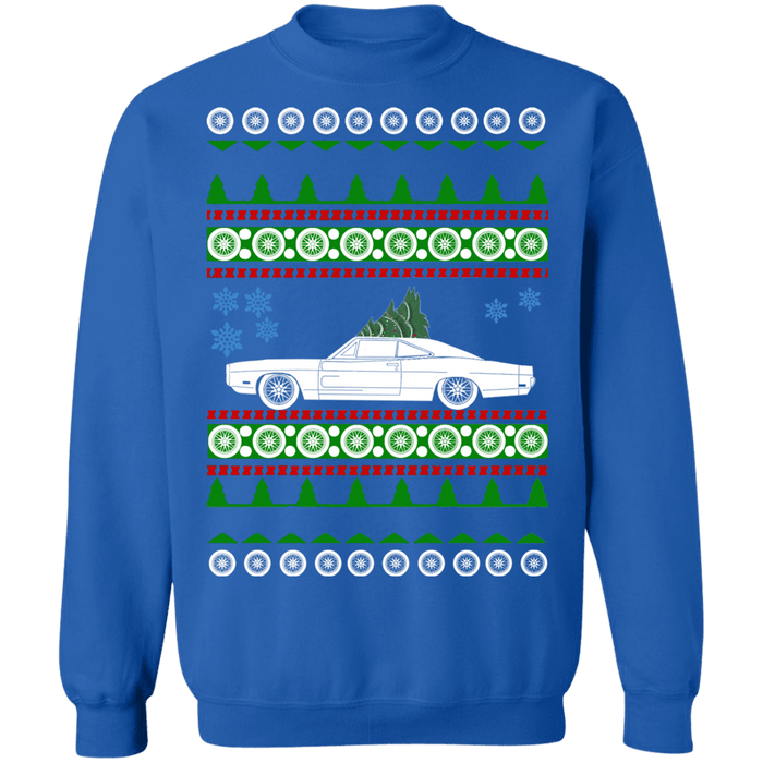 Hot rod like 2nd gen american car or truck like a  Charger Ugly christmas sweater 1970