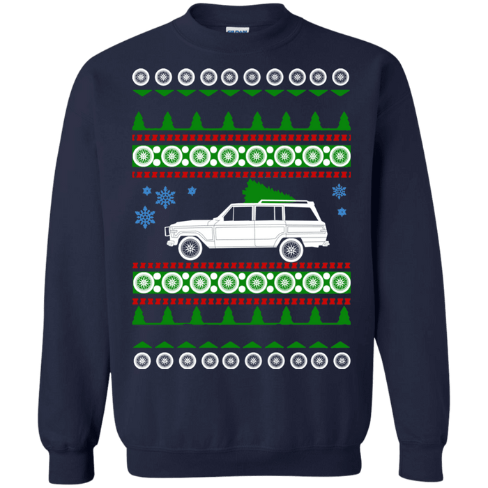 off road american vehicle Grand Wagoneer 1989 ugly christmas sweater sweatshirt