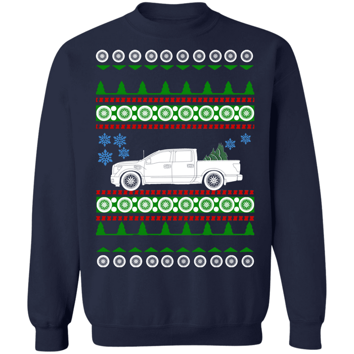 truck 2017 Nissan Titan crewcab ugly christmas sweater sweatshirt