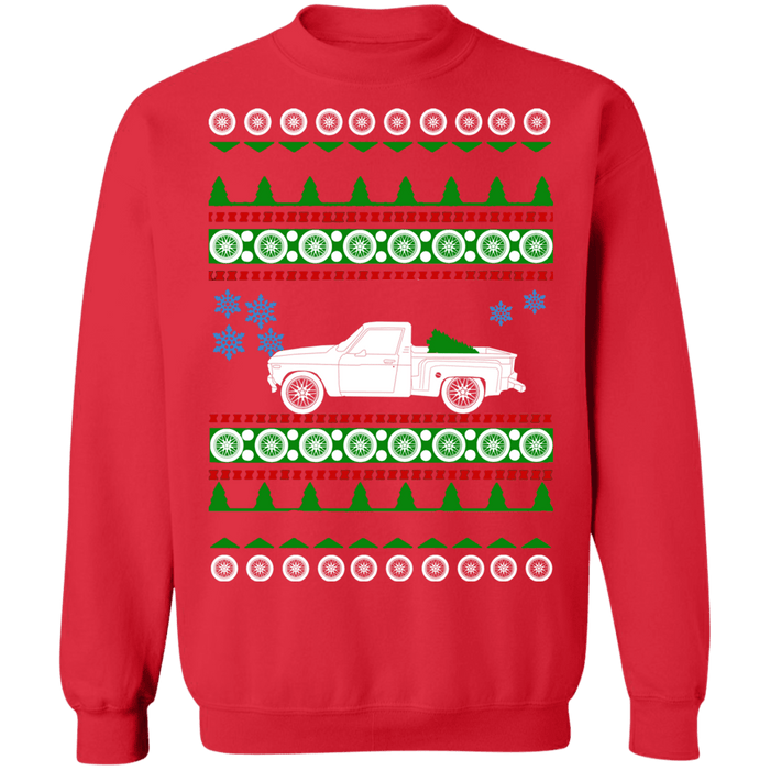 Pick Up Truck Chevy LUV Step Side 1976 Ugly Christmas Sweater sweatshirt