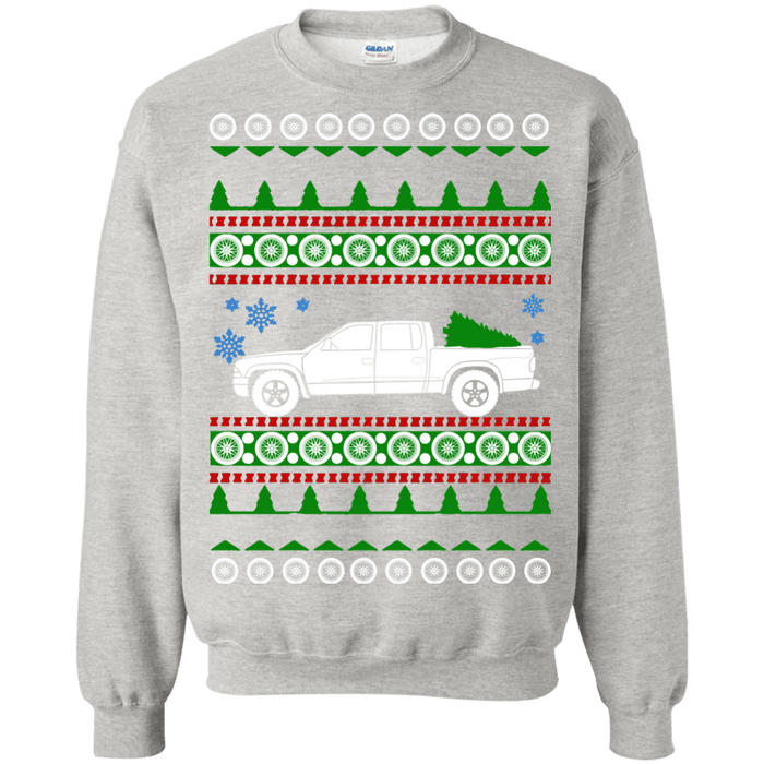 american car or truck like a  Dakota 2002 quadcab ugly christmas sweater sweatshirt