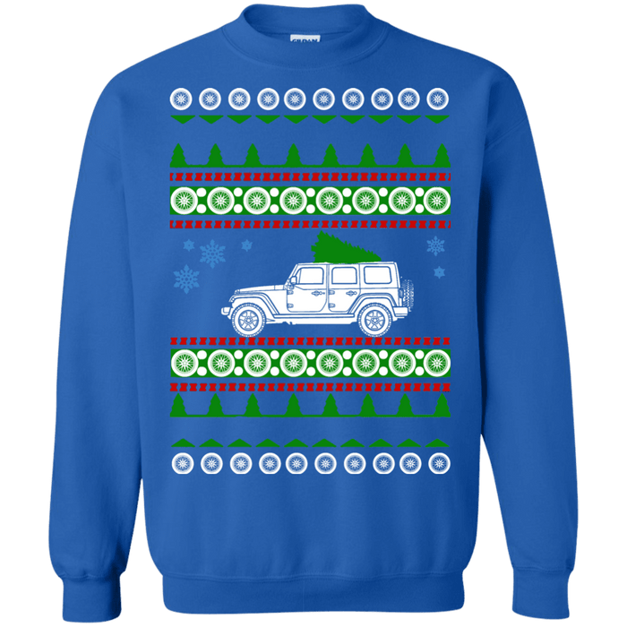 off road american vehicle Wrangler 4 door Ugly Christmas Sweater sweatshirt