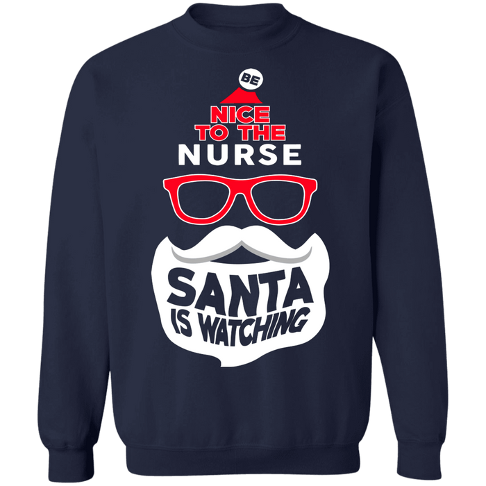 Be Nice to the Nurse Ugly Christmas Sweater Sweatshirt