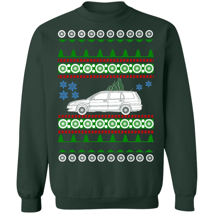 Car Wagon Lancer Sportback Mitsubishi Ugly Christmas Sweater Sweatshirt