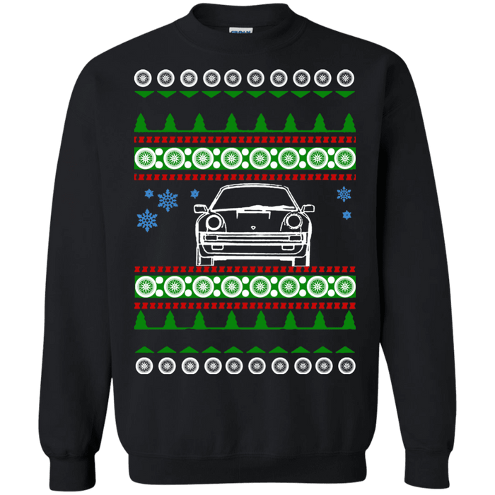 German Car porsche style front view 911 turbo 1987 ugly christmas sweater sweatshirt