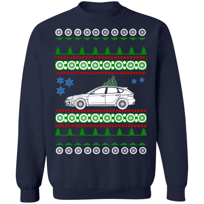 Japanese Car WRX STI Hatchback V2 Ugly christmas sweater