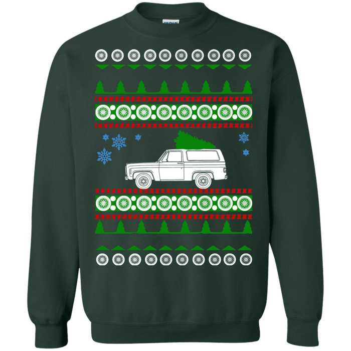 chevy blazer k5 ugly christmas sweater