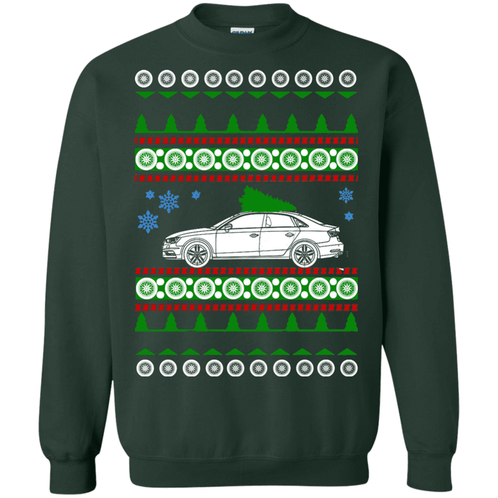 audi S3 sedan ugly christmas sweater