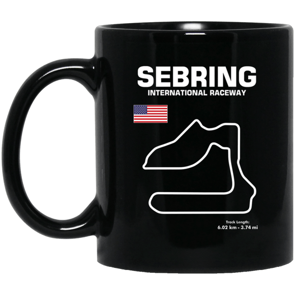 Track Outline Sebring International Raceway Coffee Mug