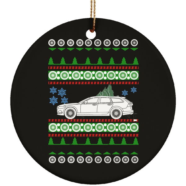 Volvo 2021 V90 Cross Country Ugly Christmas Sweater Ornament