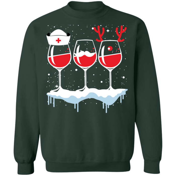 Wine Nurses Nursing Ugly Holiday Christmas Sweater sweatshirt