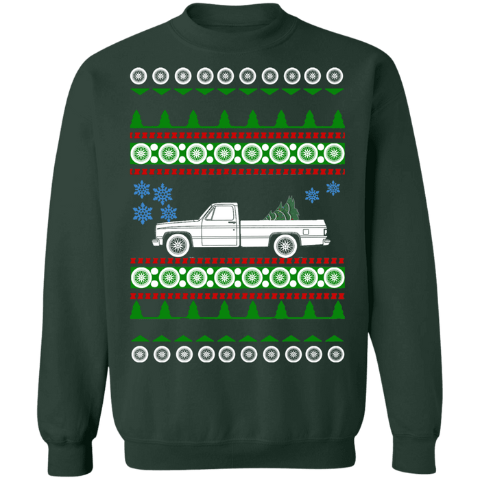 Truck like Chevy C10 Ugly Christmas Sweater 1986